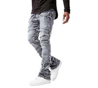 TOFOTL Jean Elastique Homme Pantalon Randonnée Regular Travail Peche Marque Chino Boulanger Africain Ample Securite Genouillere Coton Escalade Cuisine Musculation Pantalon Randonnée Gris M