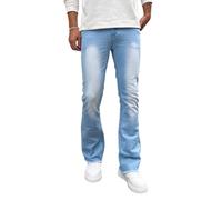 TOFOTL Jean Homme Pantalon Chino Mode Ville Large Ample Stretch Classique Escalade Regular Longueur Training Annees Securite Africain Running Pantalon Homme Chino Bleu Clair M