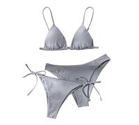 TOFOTL Maillot Transbronzant Femme Bronzant Tanga Acheter en Ligne Trikini Sexy Plage Ficelle String Women sans Bretelle Transbronzant Armature Maillots 3 Pieces Sport Tenue De Plage S