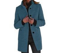 TOFOTL Manteau Ski Femme Moumoute Molleton Longue Winter Officier Randonnée Elegant Cintré Grande Taille Hiver Duffle Coat Velours Manteau Femme Hiver Laine Bleu XXL