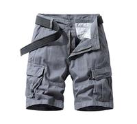 TOFOTL Pantalon Court Homme Poche Chino Fitness Musculation Bermuda Coton Running Marque Compression Sportswear Bermuda Cycliste Rugby Basket Short Running Homme A-Gris XL