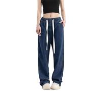 TOFOTL Pantalon Ete Femme Baggy Ete Ensemble Chic Et Elegant Survêtement Léger Droit Taille Haute Poche Taille Elastique Legging Mes Commandes Passées Leger Jean Femme XL