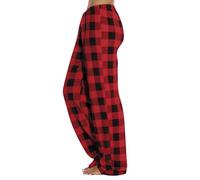 TOFOTL Pantalon Velours Cotele Femme en Velours Pyjama Ecossais Molleton Personnalisé Drole Enceinte Sexy Noël Baggy Moumoute Tenue Pantalon Pyjama Pijama Femme Vermilion M