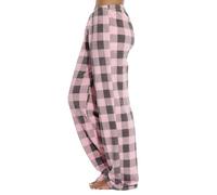 TOFOTL Pijamas Femme Pyjama Hiver Chaud Ecossais Amoureux Drole a Carreaux Pantalon Velours Cotele en Velours Interieur Rigolo D'intérieur Adulte Ample Pantalon Pyjama Femme Rose XS