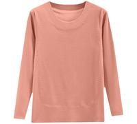 TOFOTL Polaire Femme Chaude Jacquard Original Sport Fitness Marin Zippée Pull Col Rond Rond Irlandais Col Montant Chaude Leopard Camionneur Tee Shirt Coton Femme Rose L