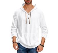 TOFOTL Polaire Homme Hiver Chaud Hiver Thermique Sherpa Fourrée Sweet Zip Travail Pull Personnalisé Zippee Moumoute Tenue Coachella Noel Cute Sweat Homme Zippé Blanc M