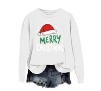 TOFOTL Pull de Noel Femme, Cadeau Pull Moche de Pul - Beau Polaire Grande Taille Assortie pour Original Ugly Christmas Paillettes Musical Ado Vêtements Noel Femme Blanc L