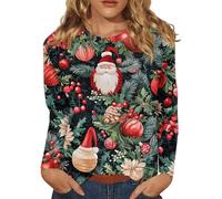 TOFOTL Pull de Noel Fille 14 Ans Haut Femme Couple Famille Jacquard Vetement Pull Ans Tenue Vêtements Christmas Hiver Long Noël de Tunique Vetement Noel Femme Vert foncé XXL