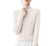 TOFOTL Pull Femme Col Roulé,Chic Marque Cocooning Sweat,Sport Manche Longue Mode Haut