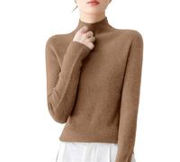 TOFOTL Pull Femme Col Roulé,Chic Marque Cocooning Sweat,Sport Manche Longue Mode Haut