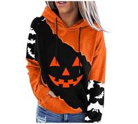 TOFOTL Pull Femme Hiver Sweet sous en Sweat Noir Coton Pull Col Roulé Halloween Leopard Fete Couple Irlandais Sweatshirts Laine Col V Grosse pour Polaire Femme Zippée Noir XXL