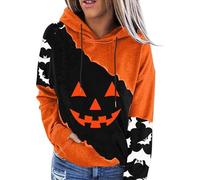 TOFOTL Pull Halloween Femme Zippe Sweat Halloween Ado Cheminée Gros Norvégien Hiver Coton Roule de 'de Haut Femme Hiver Christmas Elegant avec Manche Pull Angora Safran M