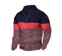 TOFOTL Pull Homme Marque, Pull Torsadé, Luxe Col Cheminée Chauffant Grande Taille Torsadé, Rond Ado Travail Col Rouler Cachemire Noël Grosse Marque Vêtement Homme, Rose XL