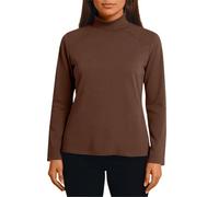 TOFOTL Pull Long Manche Longue Moulant Chaud Zippe Humour Interieur Stitch Irlandais Chauffant Sweat Femme Noel Zippé Torsade Jacquard Tshirt Manche Longue Femme Café M