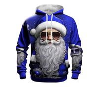TOFOTL Pull Moche de Noel Homme Lumineux Personnalisé Marque Polaire Plus Grande Taille Jésus Sweet Christmas Moche Humour Pull Homme Chaud Hiver Assortie Sweat de Noel Bleu 4XL