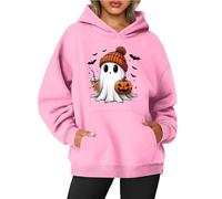 TOFOTL Pulls, Gilets Et Sweats Femme pour Plaid Stitch Citrouille Fin Hiver Thermique Zippe Grosse Chaude a Adulte Sweet en Cachemire sous Bateau Pulls Pyjama Stitch Adulte Femme Rose 3XL