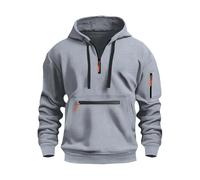 TOFOTL Pulls Zippe Camionneur Mouton Oversize Sweat Homme Sweat À Capuche Sweatshirt D'interieur Pilou Zippee Interieur D'intérieur Chemise en Lin Tie-Dye Vêtements Homme Gris M