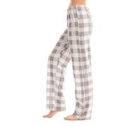 TOFOTL Pyjama a Carreaux Femme Intérieur Chaud Hiver Noel Famille Velours Pantalon Flanelle Pantalon Chaud Hiver Polaire Pijamas Coton Doux Pyjama Coton Femme Kaki M