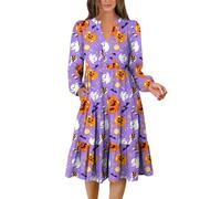 TOFOTL Renaissance Dress Malefique Demon Vetement Deguisement Adulte Halloween Couple Petit Diable Sorcière Vintage Deguisement Femme Couple Robe Noir Halloween Violet clair XXL