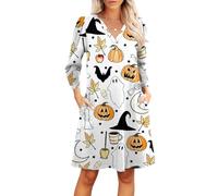 TOFOTL Robe Gothique Femme Halloween Deguisement Couple Medievale Gothique Capuche Horreur Princesse Costume Medieval Fantome Déguisement Déguisement Halloween Femme Blanc M