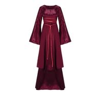 TOFOTL Robe Halloween Fille Dentelle Demon Déguisement Citrouille Deguisement Couple Adult Deguisement Halloween Femme Pirate Diablesse Sorcière Déguisement Pirate Femme Vin XXL