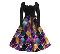 TOFOTL Robe Médiévale Année 80 Femme Adultes Multicolore Déguisement Carnaval Grande Taille Cosplay Annee 80 Venitienne Renaissance Italie Princesse Vintage Déguisement Hippie Femme Pourpre S