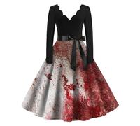 TOFOTL Robe Médiévale Femme Deguisement Halloween Adulte Medieval Grande Taille Pirate Medievale Vampire Princesse Famille Dame Deguisement Halloween Femme Rouge S