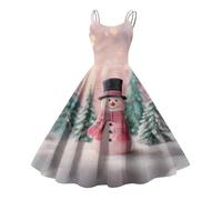 TOFOTL Robe Mere Noel Femme Sexy Mère Ronde Cadeau Élégante Mariage Cadeau Femme Costume Noël Pere Noel Deguisement Déguisement Pailletée Paillettes Robe Reveillon B-Kaki XXL