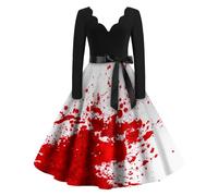 TOFOTL Robe Noire Halloween Femme Deguisement Adulte Medievale Tenue Demon Vampire Petit Deguisement Déguisement Femme Cape Dame Costume Halloween Adulte Horreur Blanc XXL