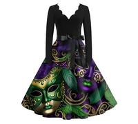 TOFOTL Robe Pirate Deguisement Carnaval Adulte Couple Année 80 Femme Mignon Année 2000 Cosplay Médiévale Adulte Italie Multicolore Déguisement Carnaval Femme Vert L