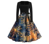 TOFOTL Robe Vintage Princesse Déguisements Haloween Velours Citrouille Medievale Pirate Costume Sorciere Femme Deguisement Sexy Vampire Deguisement Halloween Femme Bleu foncé XXL