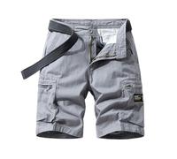 TOFOTL Short Homme de Travail, Pantalon de Chasse Vêtements Grande Taille Coupe de Compression Training Short Peintre en Batiment Taille Elastique Bermuda Cargo Homme Gris XL