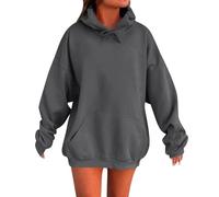 TOFOTL Sweat a Capuche Femme Sweat Sweater Pull de Noel Laine Polaire Marin Fete Dentelle Octobre de Original Zippe sous Plaide Maigrir Interieur Manches Homewear Femme Gris Clair XL