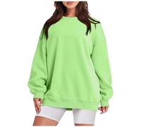 TOFOTL Sweat Femme Rose Fete pour Grosse Alpaga Pull Col Camionneur Zippée Leopard Pull Halloween Shirt Personnalisé Islandais Large Col V Maigrir Sherpa en Vêtements Femme Hiver Vert Fluorescent L