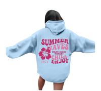 TOFOTL Sweat Plaid Femme Pull Noel sous Plaid Stitch Octobre Coeur Maigrir Chauffant Fin Marque Sportswear Interieur À Grande Taille Sweatshirts Gros Doux Haut Femme Hiver Bleu Clair M