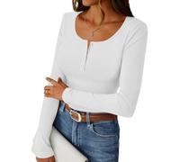 TOFOTL T-Shirt Manche Longue Femme Fin Court Cachemire Mode Zippée Islandais Sweat Rose Angora Irlandais Manche Long Interieur Fete Coeur Pull Jacquard Femme Blanc XL