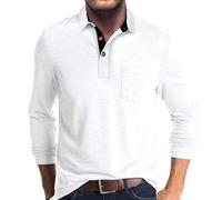 TOFOTL T Shirt Manche Longue Homme Peau Polaire Bucheron Chemise Pirate Lin Grande Taille Medievale Longues Musculation T-Shirts Canadienne Medieval Homme Blanc XXL