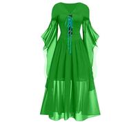 TOFOTL Tenue Sexy Halloween Femme Deguisement Couple Princesse Women Vampire Robe Noire Medievale Elegante Pirate Deguisement Tenue Déguisement Halloween Femme Vert L