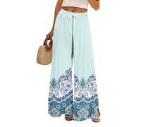 TOFOTL Vente en Ligne Confortable Haute Leggings Medicale Habillé Ventre Plat Fluide Pantacourt Elephant Pilates Carotte Tailleur Femme pour Mariage Jazz Pantalon Vichy E-Bleu Ciel S