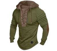 TOFOTL Vêtements de Travail Homme Laine Chauffant Thermique Personnalisable Streetwear Col Tunisien Sweats Survêtement Leger Sweat Polaire Militaire Hoolie Pull Chantier Homme Vert Armée M