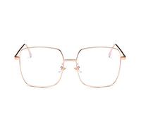 Tofox Blocage De La Lumière Bleue Lunettes De Vue Cadre Carré Métal Eyeglasses Pour Femmes Réduisent Souche D'Oeil