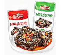 Tofu puant au goût de collation chinoise, collation de tofu fermenté traditionnel du Hunan prête à manger, collation de tofu épicée et délicieuse (24 g * 10 paquets)