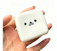 Tofu Seal Squishy White Cube Slow Rise Stress Toy, Soft Moldable Dough Fidget Block Silky Squeeze Ball Cute Desk Decor & Party Favors (1pcs)