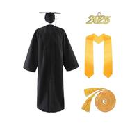 Toga Birret de remise de diplôme pour adulte | Robe mate de baccalauréat avec étole | 2026 Toga Birret de remise de diplôme universitaire | Pour hommes et femmes, étudiants, cérémonie de remise des