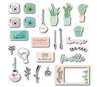 Toga Chipboards Formes Découpées, Autre, Multicolore, 11 x 14.5 x 1 cm CH83