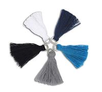 Toga D.I.Y with MBJ004 Cyclades Set de 5 Pompons Coton Multicolore 2 x 2,5 x 0,5 cm