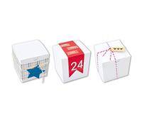 Toga EMB021 Pack de 6 Boîtes cube Papier Blanc 5,5 x 5,5 x 5,5 cm