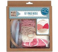 Toga – Kit de démarrage Punch Needle – tambour bois, toile, laine, aiguille à puncher, tuto