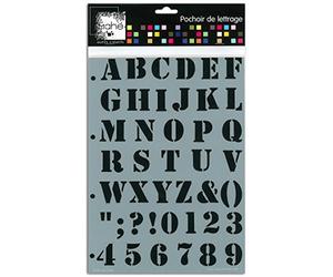 Toga LE06 Pochoir alphabet Grain de Café Plastique Transparent 21 x 30 x 0,1 cm