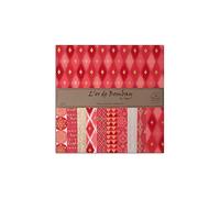 Toga l'Or de Bombay Lot de 10 Feuilles, Autre, Or/ Rouge/ Rose, 30.5 x 0.1 cm